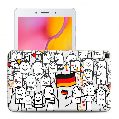 Дизайнерский силиконовый чехол для Samsung Galaxy Tab A 8.0 (2019) Флаг Германии