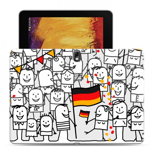 Дизайнерский силиконовый чехол для Samsung Galaxy Note 10.1 2014 editon Флаг Германии