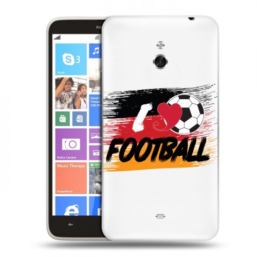 Полупрозрачный дизайнерский пластиковый чехол для Nokia Lumia 1320 Флаг Германии