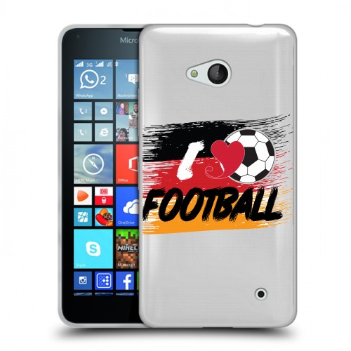 Полупрозрачный дизайнерский силиконовый чехол для Microsoft Lumia 640 Флаг Германии