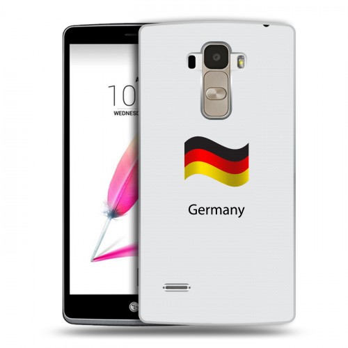 Дизайнерский пластиковый чехол для LG G4 Stylus Флаг Германии