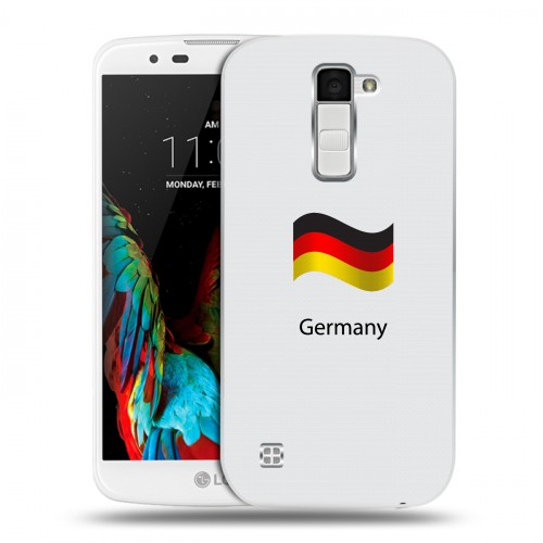 Дизайнерский пластиковый чехол для LG K10 Флаг Германии