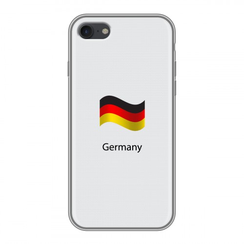 Дизайнерский силиконовый чехол для Iphone 7 Флаг Германии