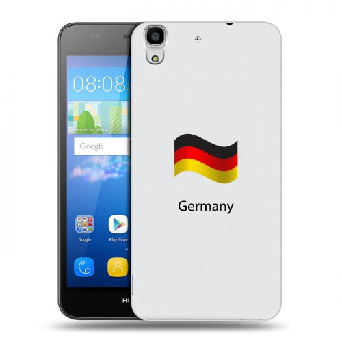 Дизайнерский пластиковый чехол для Huawei Y6 Флаг Германии