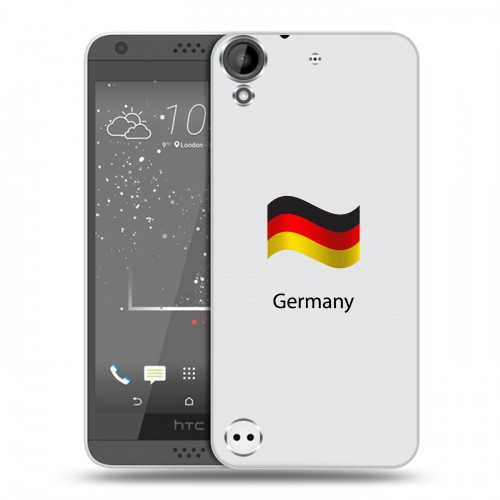Дизайнерский пластиковый чехол для HTC Desire 530 Флаг Германии