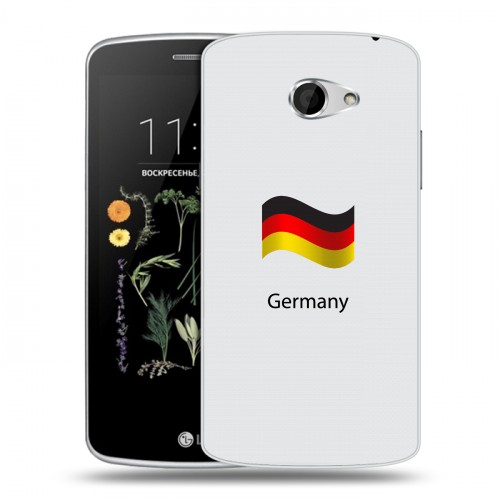 Дизайнерский силиконовый чехол для LG K5 Флаг Германии