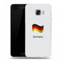 Дизайнерский пластиковый чехол для Samsung Galaxy C5 Флаг Германии