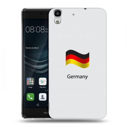 Дизайнерский пластиковый чехол для Huawei Y6II Флаг Германии