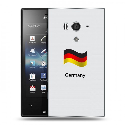 Дизайнерский пластиковый чехол для Sony Xperia acro S Флаг Германии