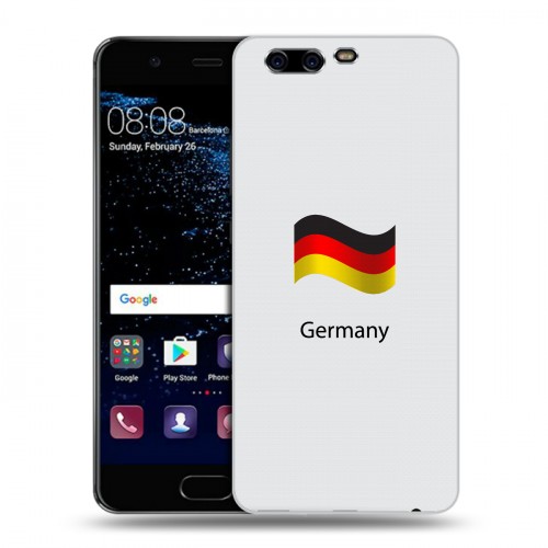 Дизайнерский пластиковый чехол для Huawei P10 Флаг Германии
