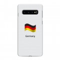 Дизайнерский силиконовый чехол для Samsung Galaxy S10 Флаг Германии