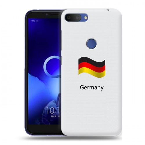 Дизайнерский пластиковый чехол для Alcatel 1S (2019) Флаг Германии