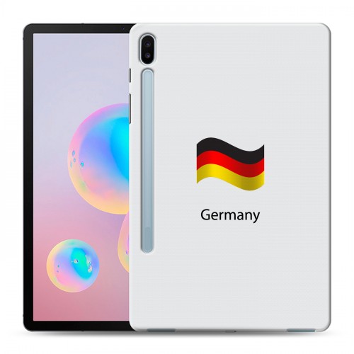 Дизайнерский силиконовый чехол для Samsung Galaxy Tab S6 Флаг Германии