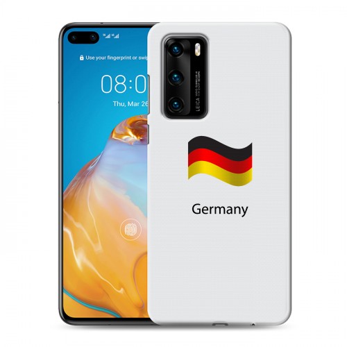 Дизайнерский пластиковый чехол для Huawei P40 Флаг Германии