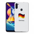 Дизайнерский пластиковый чехол для Samsung Galaxy M11 Флаг Германии