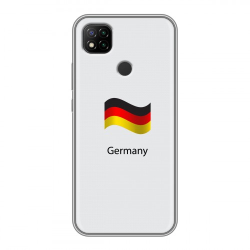 Дизайнерский силиконовый чехол для Xiaomi RedMi 9C Флаг Германии