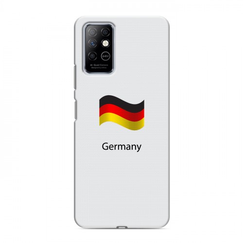 Дизайнерский пластиковый чехол для Infinix Note 8 Флаг Германии