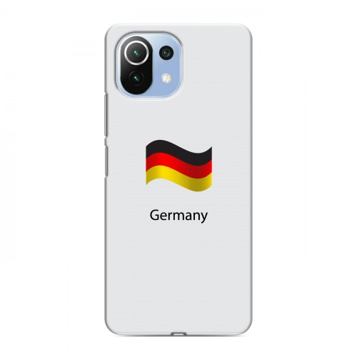 Дизайнерский силиконовый с усиленными углами чехол для Xiaomi Mi 11 Lite Флаг Германии