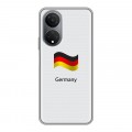 Дизайнерский силиконовый с усиленными углами чехол для Huawei Honor X7 Флаг Германии