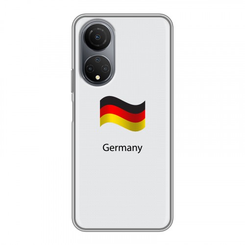 Дизайнерский силиконовый с усиленными углами чехол для Huawei Honor X7 Флаг Германии