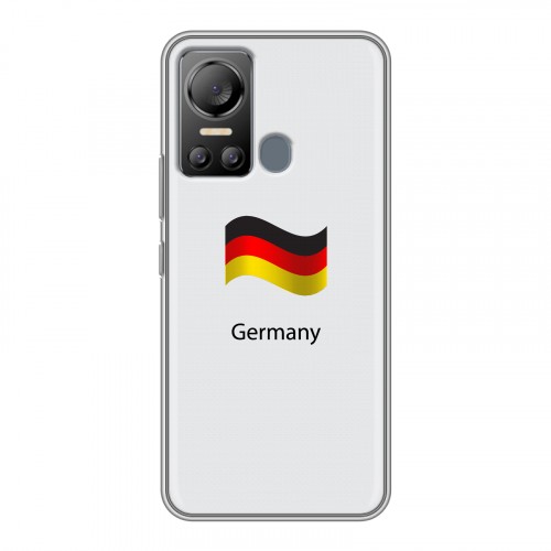 Дизайнерский пластиковый чехол для Itel Vision 5 Флаг Германии