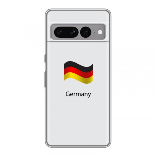 Дизайнерский силиконовый с усиленными углами чехол для Google Pixel 7 Pro Флаг Германии