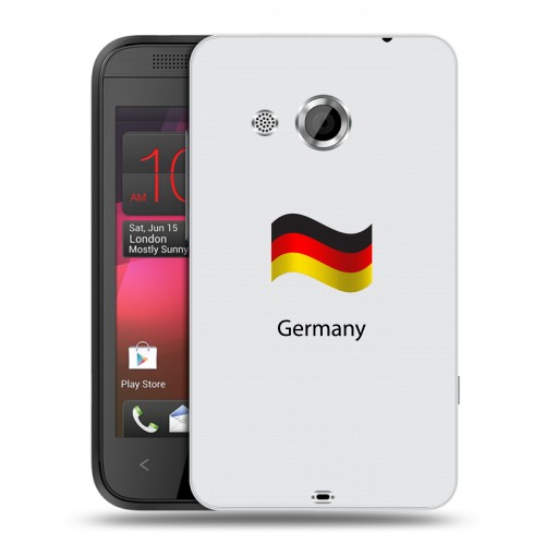 Дизайнерский пластиковый чехол для HTC Desire 200 Флаг Германии