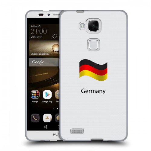 Дизайнерский силиконовый чехол для Huawei Ascend Mate 7 Флаг Германии