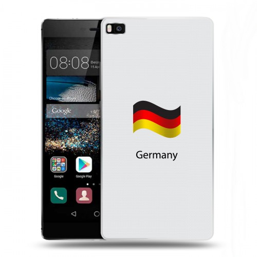 Дизайнерский пластиковый чехол для Huawei P8 Флаг Германии