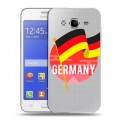 Полупрозрачный дизайнерский пластиковый чехол для Samsung Galaxy J7 Флаг Германии