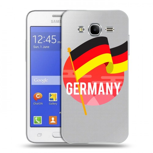 Полупрозрачный дизайнерский силиконовый чехол для Samsung Galaxy J7 Флаг Германии