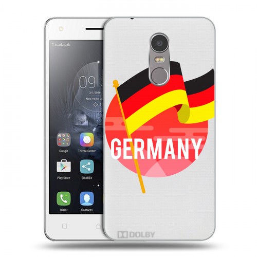 Полупрозрачный дизайнерский пластиковый чехол для Lenovo K6 Note Флаг Германии