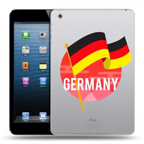 Полупрозрачный дизайнерский пластиковый чехол для Ipad Mini Флаг Германии
