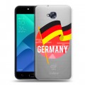 Полупрозрачный дизайнерский пластиковый чехол для ASUS ZenFone 4 Selfie Флаг Германии