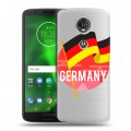 Полупрозрачный дизайнерский пластиковый чехол для Motorola Moto E5 Plus Флаг Германии