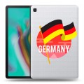 Полупрозрачный дизайнерский силиконовый чехол для Samsung Galaxy Tab S5e Флаг Германии