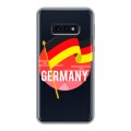 Полупрозрачный дизайнерский силиконовый чехол для Samsung Galaxy S10e Флаг Германии