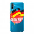 Полупрозрачный дизайнерский пластиковый чехол для Realme C3 Флаг Германии