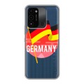 Полупрозрачный дизайнерский силиконовый с усиленными углами чехол для Tecno Spark Go 2022 Флаг Германии