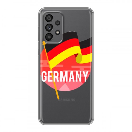 Полупрозрачный дизайнерский пластиковый чехол для Samsung Galaxy A73 5G Флаг Германии