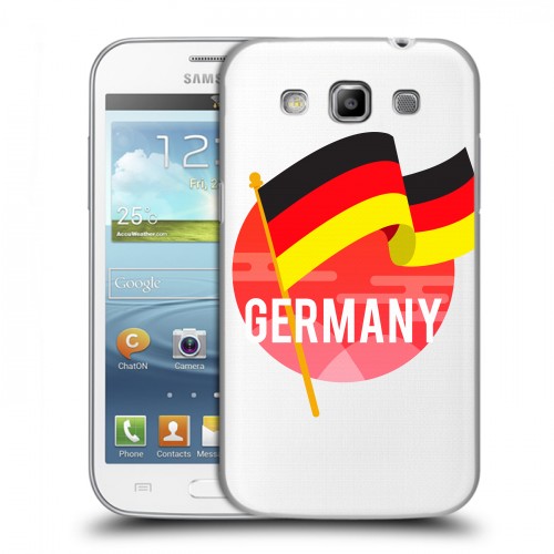 Полупрозрачный дизайнерский пластиковый чехол для Samsung Galaxy Win Флаг Германии