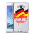 Полупрозрачный дизайнерский пластиковый чехол для Samsung Galaxy A5 Флаг Германии