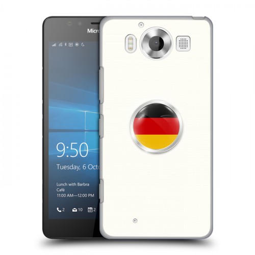 Дизайнерский пластиковый чехол для Microsoft Lumia 950 Флаг Германии