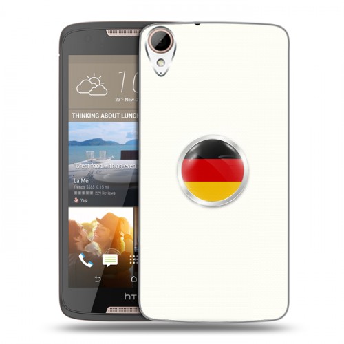 Дизайнерский пластиковый чехол для HTC Desire 828 Флаг Германии