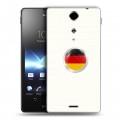 Дизайнерский пластиковый чехол для Sony Xperia TX Флаг Германии