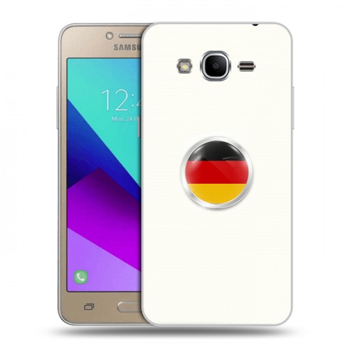 Дизайнерский силиконовый с усиленными углами чехол для Samsung Galaxy J2 Prime Флаг Германии
