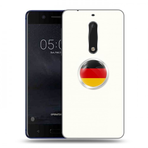 Дизайнерский пластиковый чехол для Nokia 5 Флаг Германии