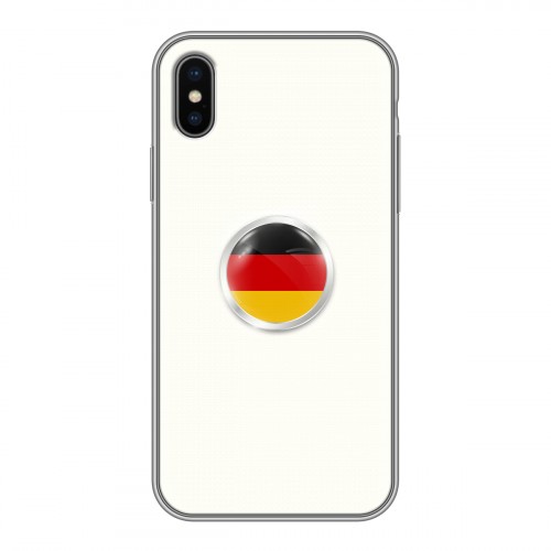 Дизайнерский силиконовый чехол для Iphone x10 Флаг Германии