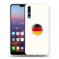 Дизайнерский силиконовый с усиленными углами чехол для Huawei P20 Pro Флаг Германии