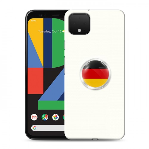 Дизайнерский пластиковый чехол для Google Pixel 4 Флаг Германии